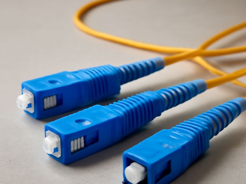 Fiber modem, optical cable, and Ethernet handoff connection