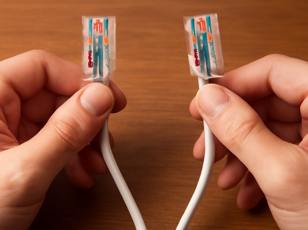 RJ45 Ethernet cable wiring with T568A and T568B pinouts