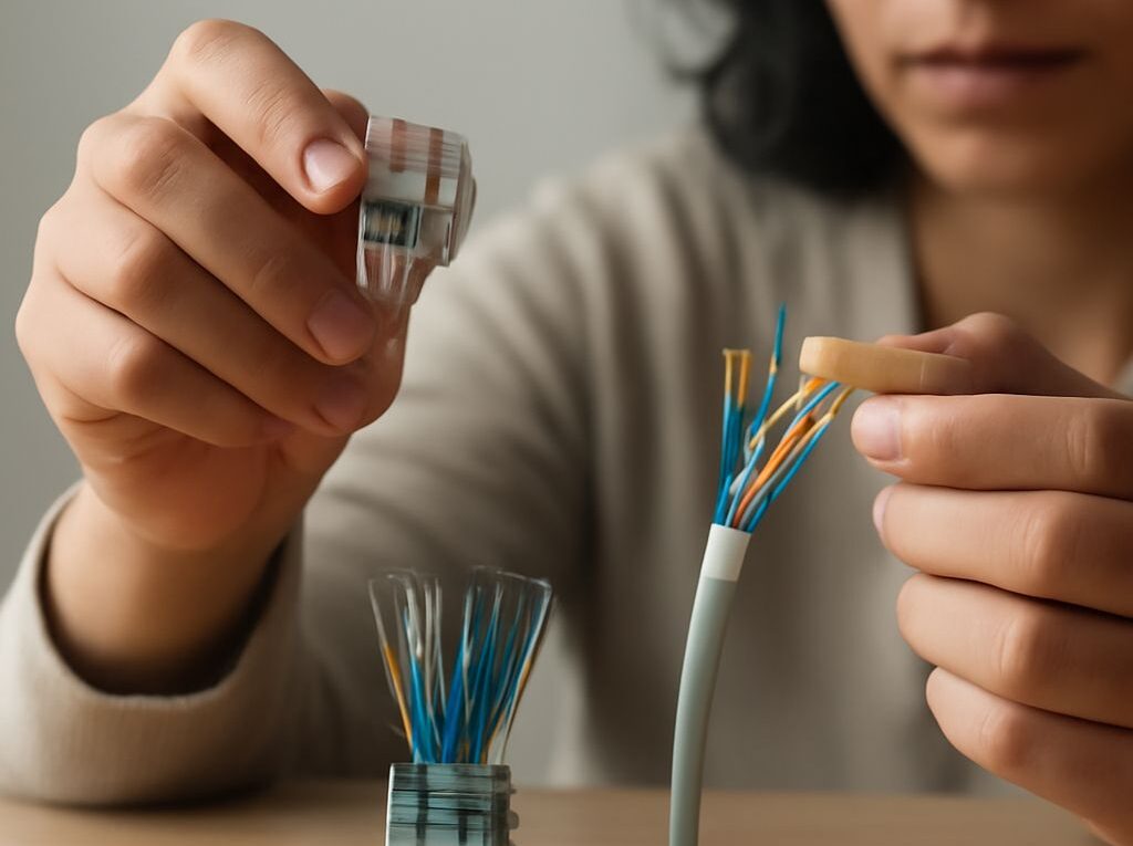 T568A RJ45 wiring pinout for network cable termination