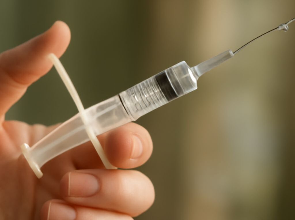 Various syringe needle sizes displayed