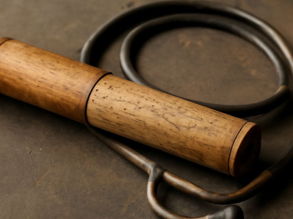 A modern stethoscope with various components